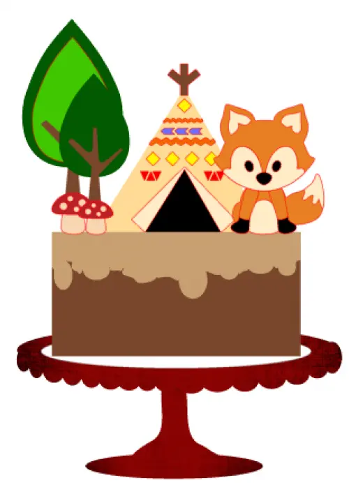 Arquivo de corte topo de bolo Raposinha