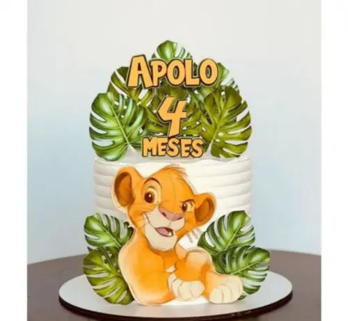 Arquivo de corte topo de bolo Rei leão