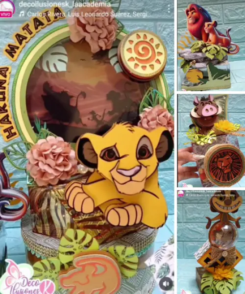 Arquivo de corte topo de bolo Rei leão