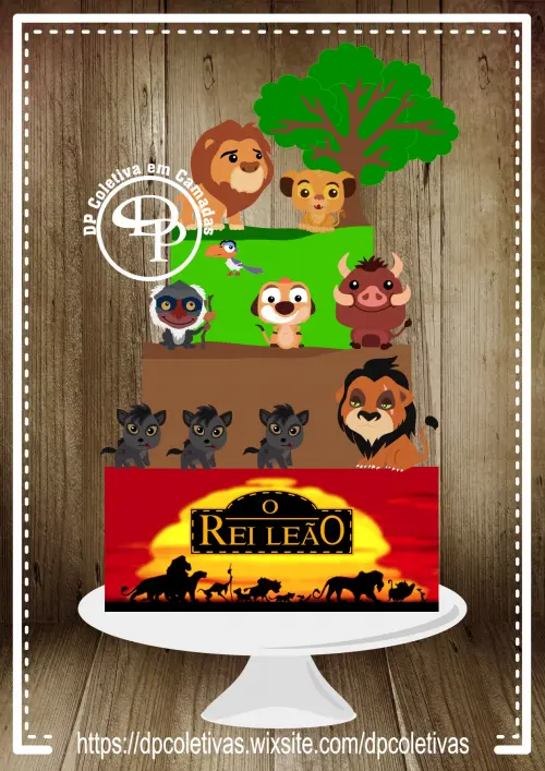 Arquivo de corte topo de bolo Rei leão