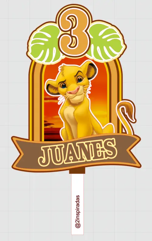 Arquivo de corte topo de bolo Rei leão