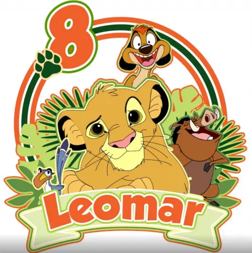 Arquivo de corte topo de bolo Rei leão