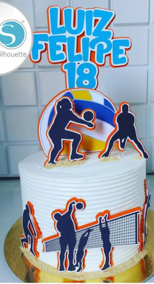 Arquivo de corte topo de bolo Volei