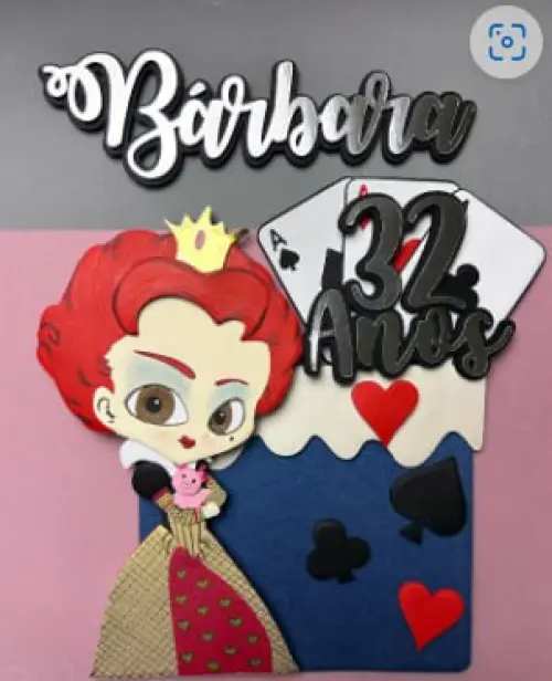 Arquivo de corte topo de bolo RAINHA DE COPAS