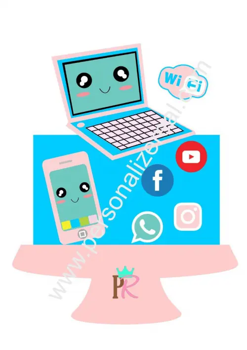 Arquivo de corte topo de bolo Rede Social