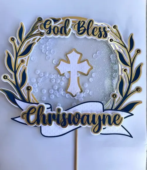 Arquivo de corte Topo de bolo Cruz