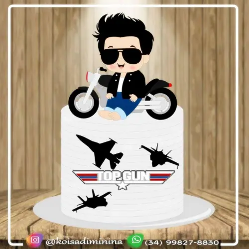 Arquivo de corte topo de bolo Top Gun