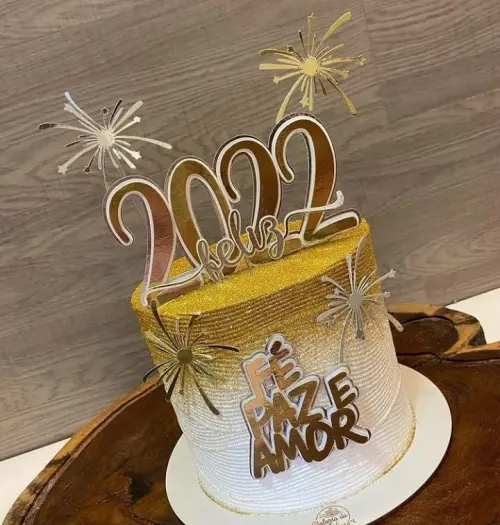 Arquivo de corte topo de bolo ano novo