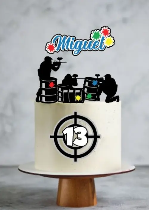 Arquivo de corte Topo de bolo Paintball