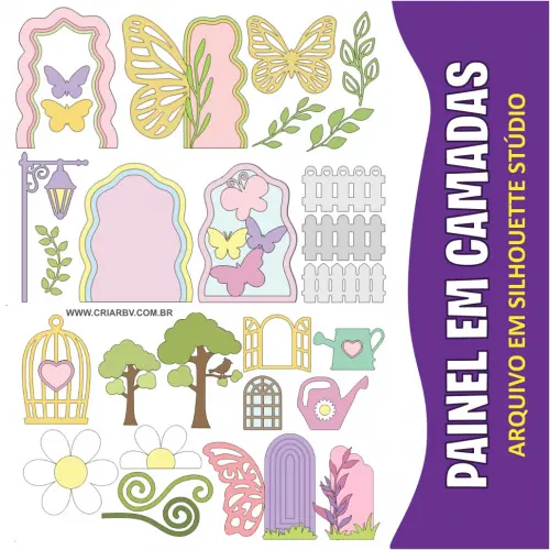 Arquivo de corte topo de bolo Painéis