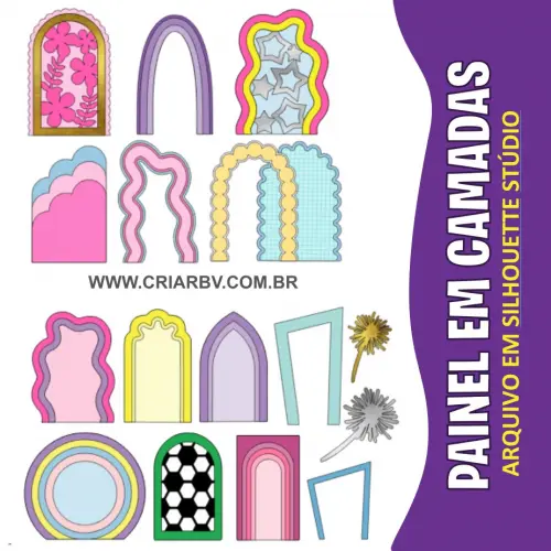 Arquivo de corte topo de bolo Painéis