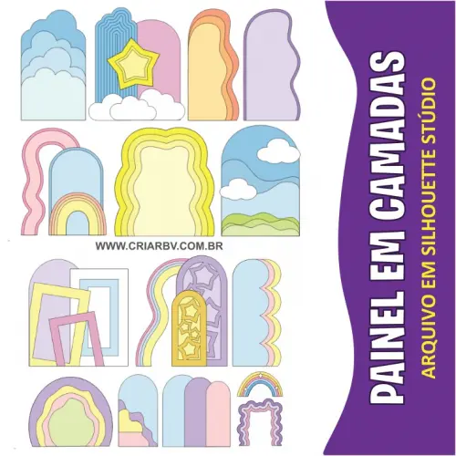 Arquivo de corte topo de bolo Painéis