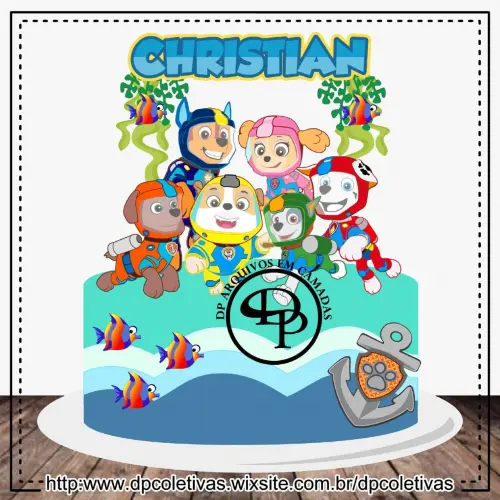 Arquivo de Corte Topo de Bolo Patrulha Canina