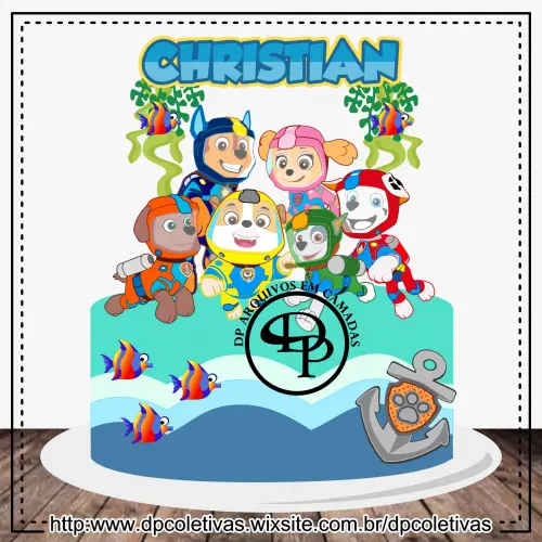 Arquivo de Corte Topo de Bolo Patrulha Canina