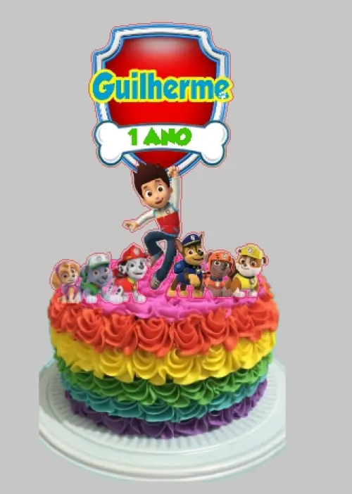 Arquivo de Corte Topo de Bolo Patrulha Canina