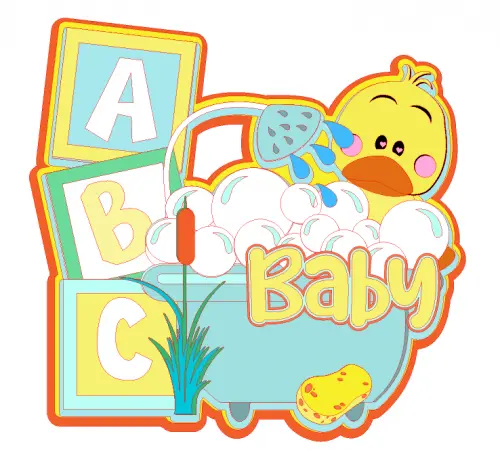 Arquivo de corte topo de bolo patinho