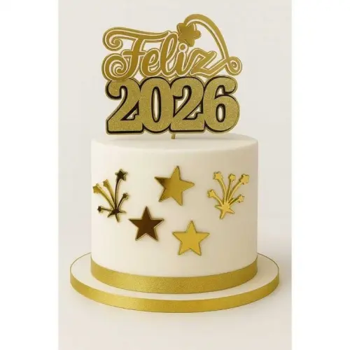 Arquivo de corte topo de bolo ano novo