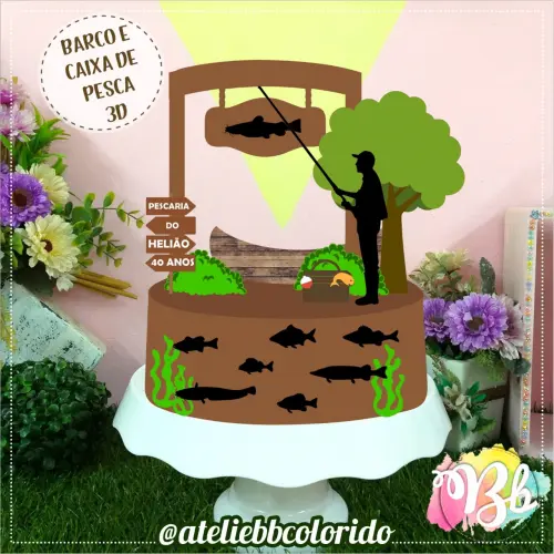 Arquivo de Corte Topo de Bolo Pescaria