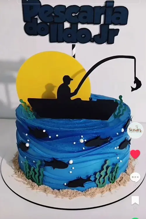 Arquivo de Corte Topo de Bolo Pescaria