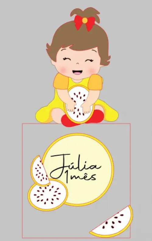 Arquivo de corte topo de bolo Pitaya