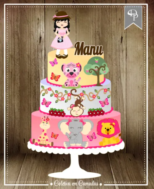 Arquivo de corte topo de bolo Safari