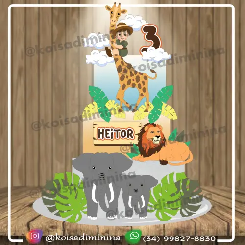 Arquivo de corte topo de bolo Safari