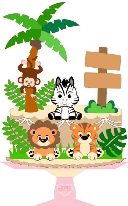 Arquivo de corte topo de bolo Safari