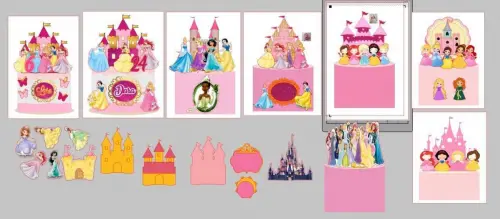 Arquivo de corte topo de bolo princesas