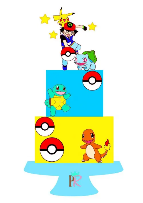 Arquivo de corte topo de bolo Pokemon