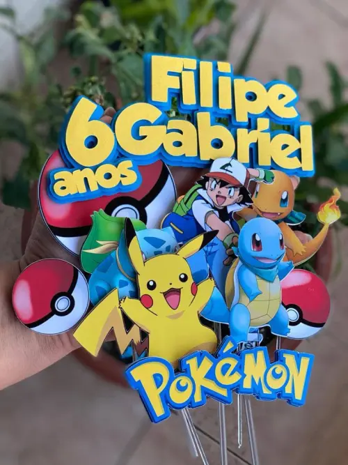 Arquivo de corte topo de bolo Pokemon