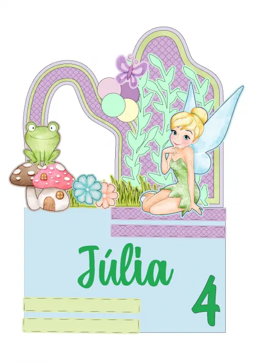 Arquivo de corte topo de bolo Sininho