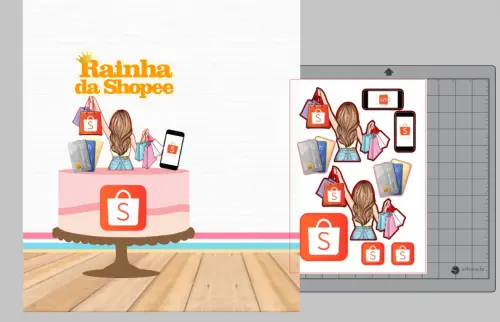 Arquivo de corte topo de bolo Shopee