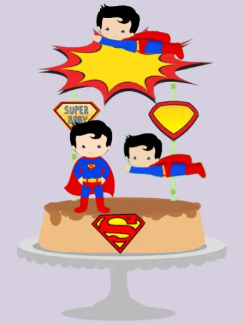 Arquivo de corte topo de bolo Super Homem