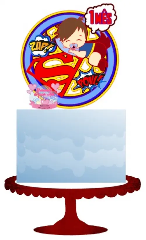 Arquivo de corte topo de bolo Super Homem