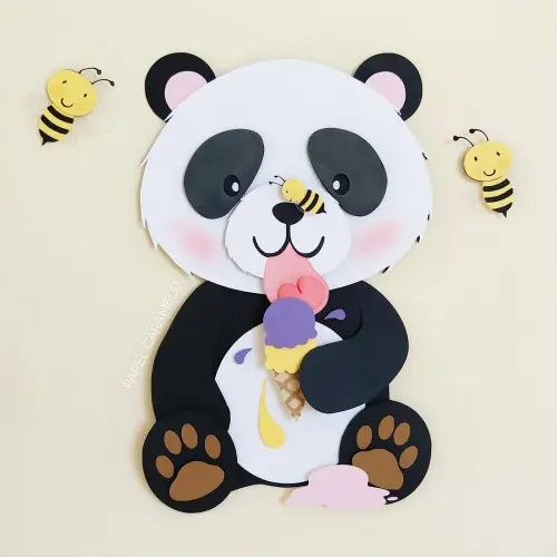 Arquivo de corte topo de bolo panda