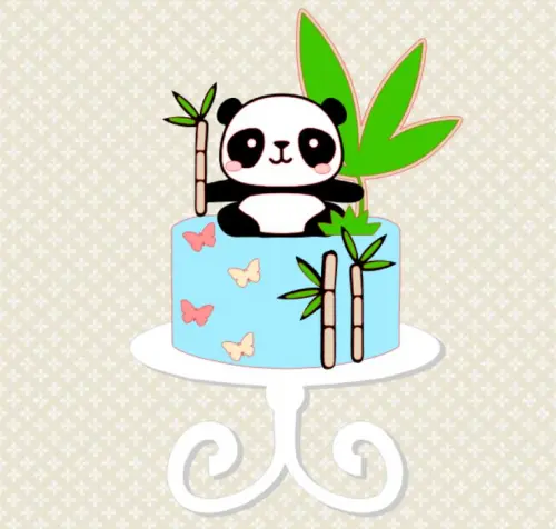 Arquivo de corte topo de bolo panda