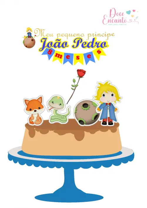 Arquivo de corte topo de bolo Pequeno Príncipe