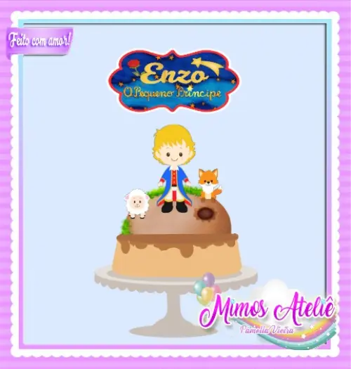 Arquivo de corte topo de bolo Pequeno Príncipe