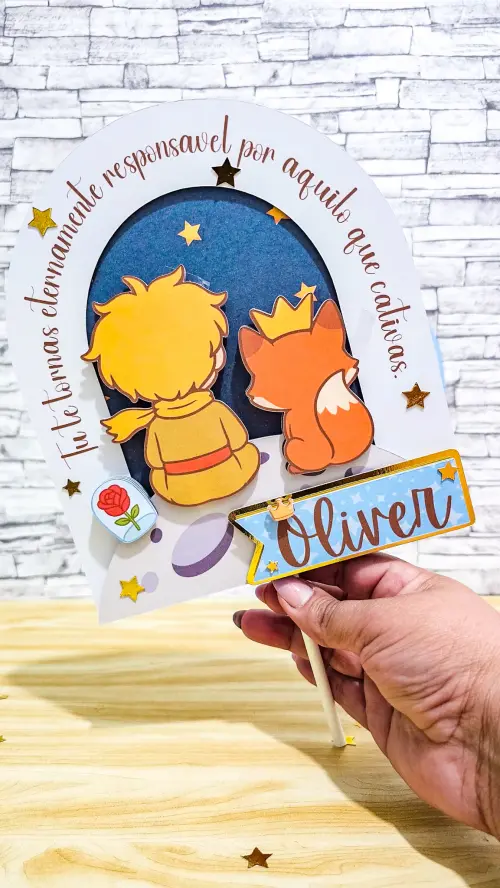 Arquivo de corte topo de bolo Pequeno Príncipe