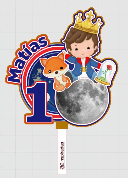 Arquivo de corte topo de bolo Pequeno Príncipe