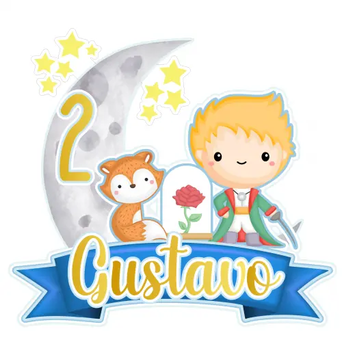 Arquivo de corte topo de bolo Pequeno Príncipe