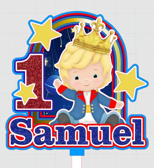 Arquivo de corte topo de bolo Pequeno Príncipe