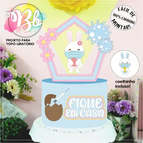 Arquivo de corte topo de bolo Páscoa