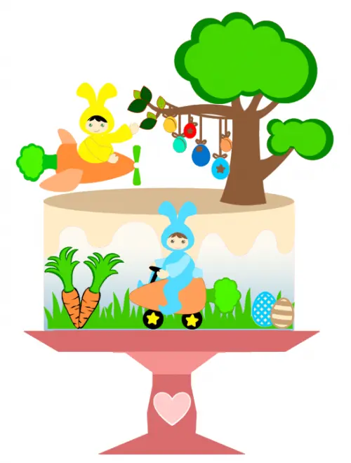 Arquivo de corte topo de bolo Páscoa