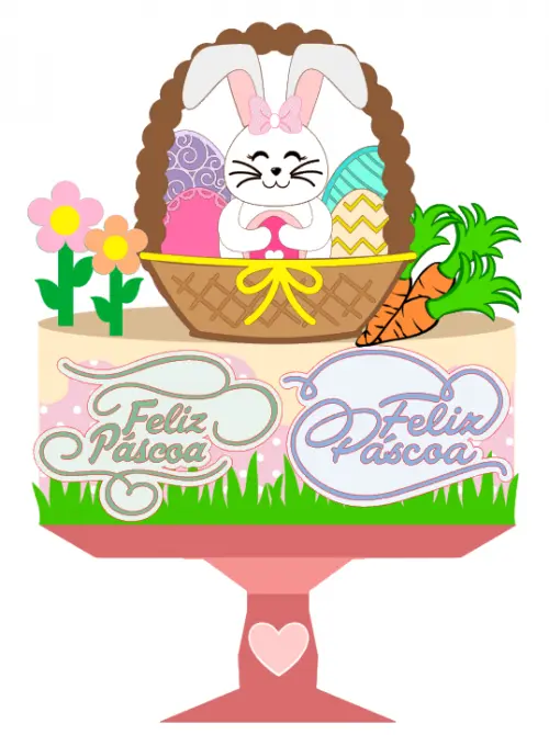 Arquivo de corte topo de bolo Páscoa