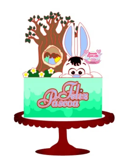 Arquivo de corte topo de bolo Páscoa