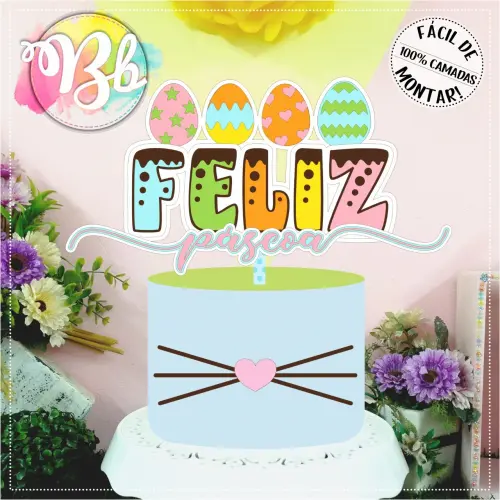 Arquivo de corte topo de bolo Páscoa