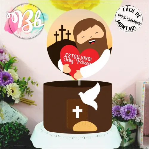 Arquivo de corte topo de bolo Páscoa