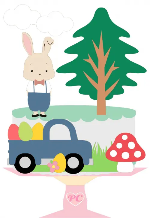 Arquivo de corte topo de bolo Páscoa