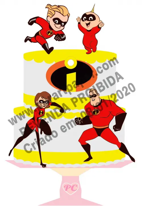 Arquivo de Corte Topo de Bolo Incriveis